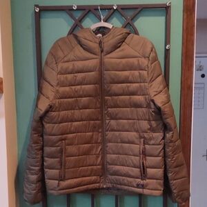 Zeroxposur Jacket With Hood, Army Green, Packable, Large